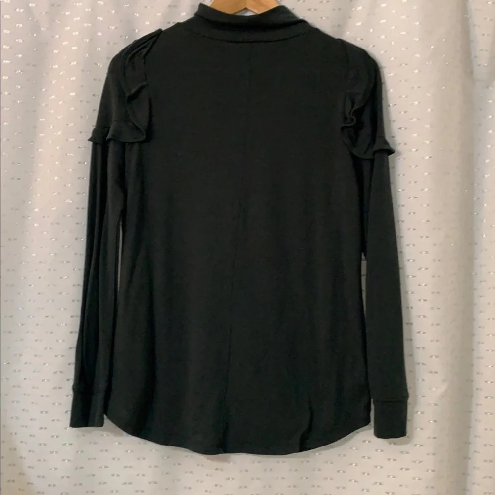 Loft-Ruffle Turtleneck Top EUC - Picture 5 of 9